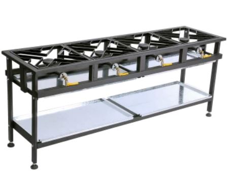 4-burner Boiling Table / Gas Stove (Heavy Duty) – *High Pressure*