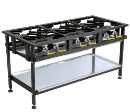 Boiling Table Staggered 6 Burner