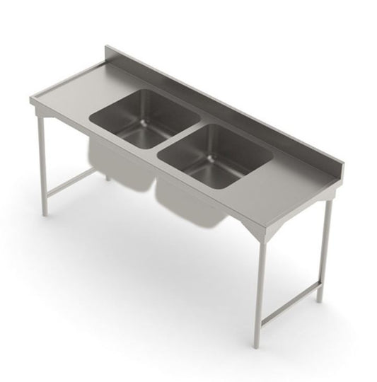 Sink Double Pot 2300mm Stainless Steel