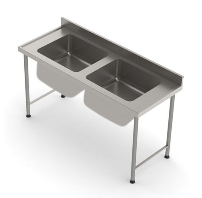 Sink Double Pot 1700mm Stainless Steel