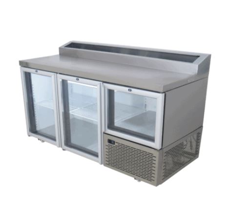 Fridgestar Underbar 2.5 Door – Glass Display – Pizza Top