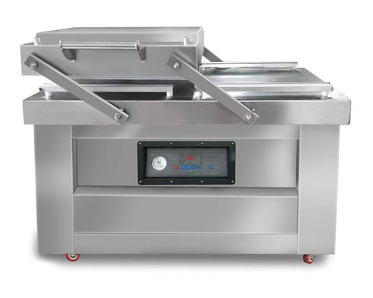 Two-Chamber Vacuum Packaging Machine DZ500/2C with 19-3/4" Seal Bar Floor Standing